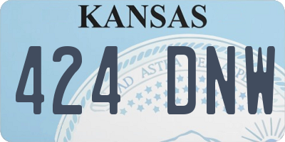 KS license plate 424DNW