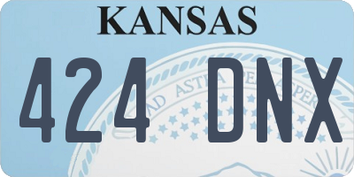 KS license plate 424DNX