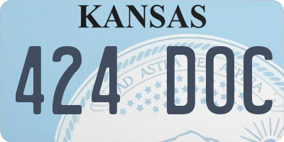 KS license plate 424DOC