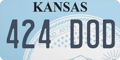 KS license plate 424DOD