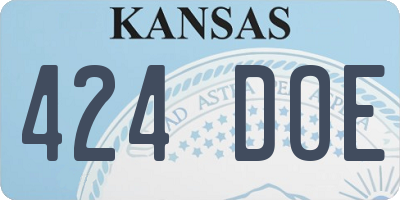 KS license plate 424DOE