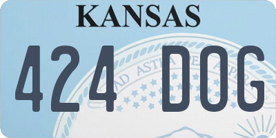 KS license plate 424DOG