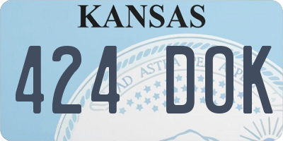 KS license plate 424DOK