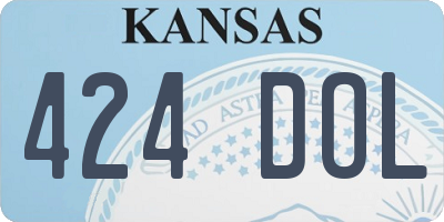 KS license plate 424DOL