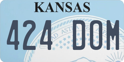 KS license plate 424DOM