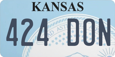KS license plate 424DON