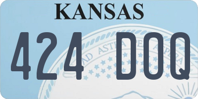 KS license plate 424DOQ