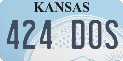 KS license plate 424DOS