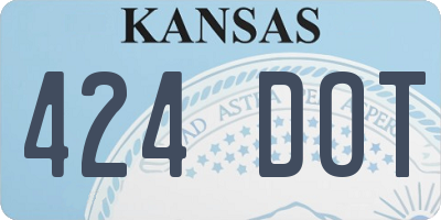 KS license plate 424DOT