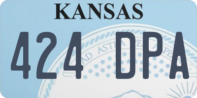 KS license plate 424DPA