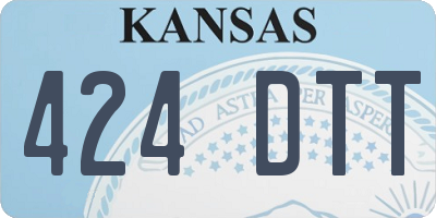 KS license plate 424DTT