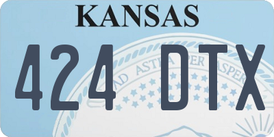 KS license plate 424DTX
