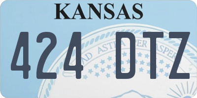 KS license plate 424DTZ