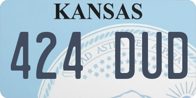 KS license plate 424DUD