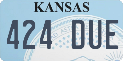 KS license plate 424DUE