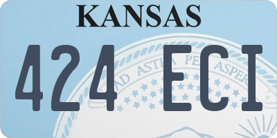 KS license plate 424ECI