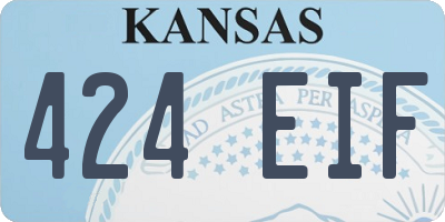 KS license plate 424EIF