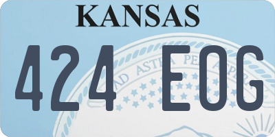 KS license plate 424EOG