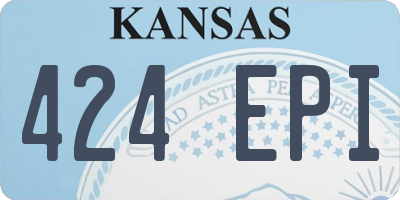 KS license plate 424EPI