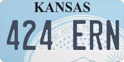 KS license plate 424ERN