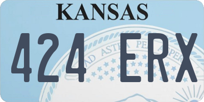 KS license plate 424ERX