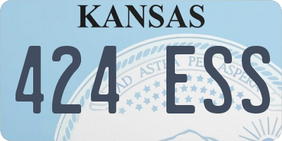 KS license plate 424ESS