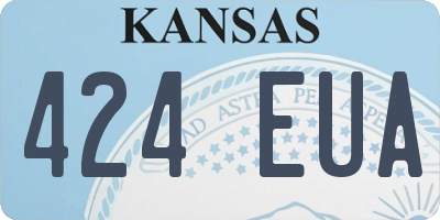 KS license plate 424EUA