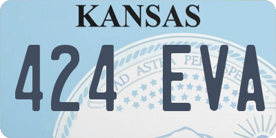 KS license plate 424EVA