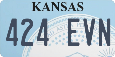 KS license plate 424EVN