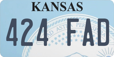 KS license plate 424FAD