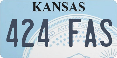 KS license plate 424FAS
