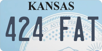 KS license plate 424FAT