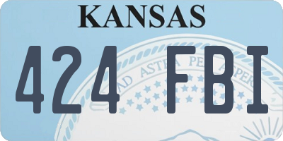 KS license plate 424FBI