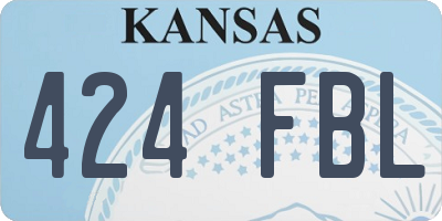 KS license plate 424FBL