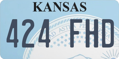 KS license plate 424FHD