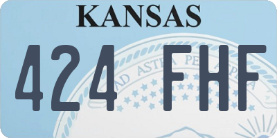 KS license plate 424FHF