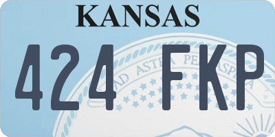 KS license plate 424FKP