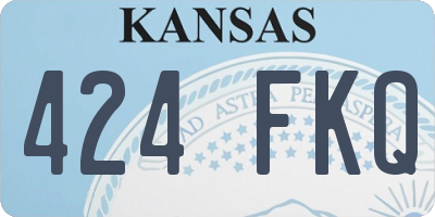 KS license plate 424FKQ
