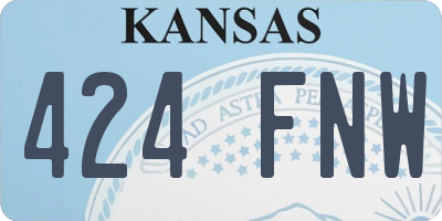 KS license plate 424FNW