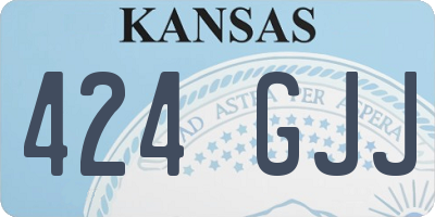 KS license plate 424GJJ