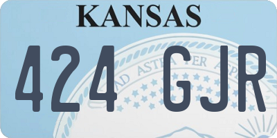 KS license plate 424GJR