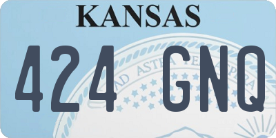 KS license plate 424GNQ