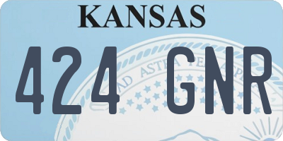KS license plate 424GNR