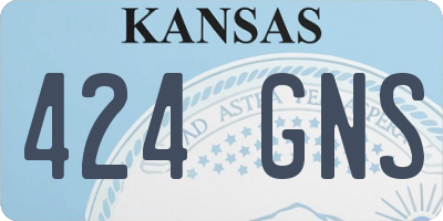 KS license plate 424GNS
