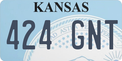 KS license plate 424GNT