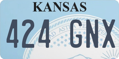 KS license plate 424GNX