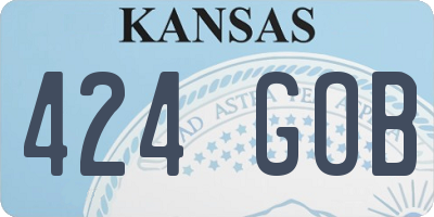 KS license plate 424GOB