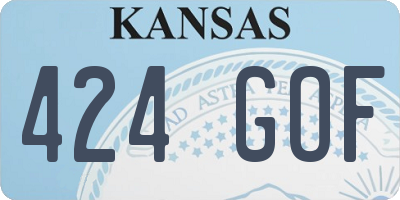 KS license plate 424GOF