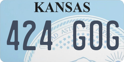 KS license plate 424GOG