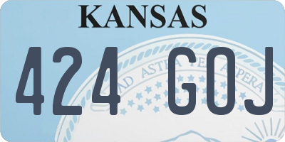 KS license plate 424GOJ